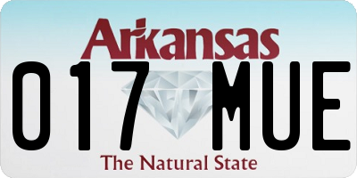 AR license plate 017MUE