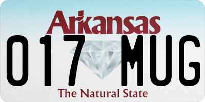 AR license plate 017MUG