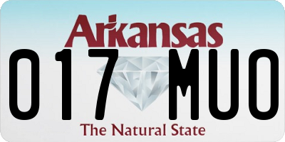 AR license plate 017MUO