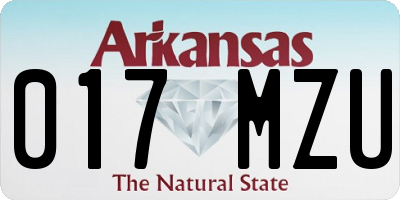 AR license plate 017MZU
