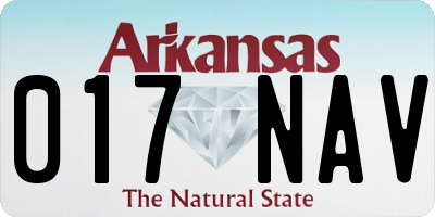 AR license plate 017NAV