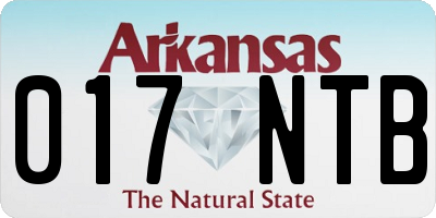 AR license plate 017NTB