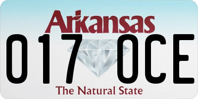 AR license plate 017OCE