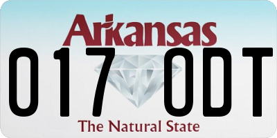 AR license plate 017ODT