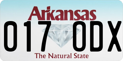 AR license plate 017ODX