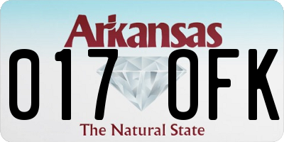 AR license plate 017OFK