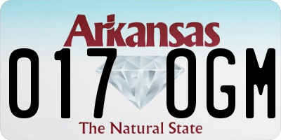 AR license plate 017OGM