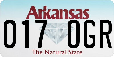 AR license plate 017OGR
