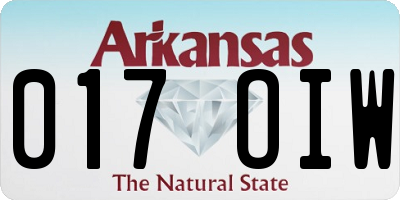 AR license plate 017OIW