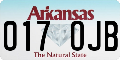 AR license plate 017OJB