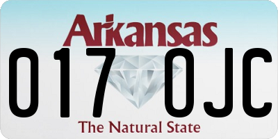 AR license plate 017OJC