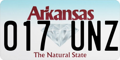 AR license plate 017UNZ