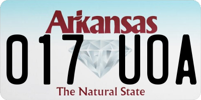 AR license plate 017UOA