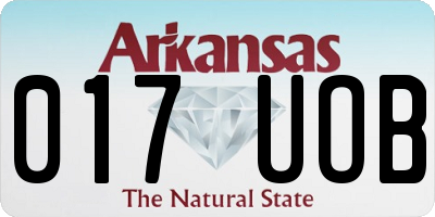 AR license plate 017UOB