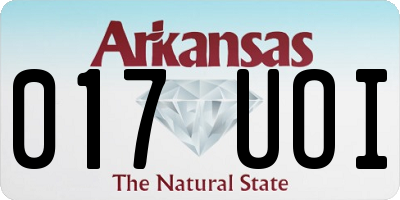 AR license plate 017UOI