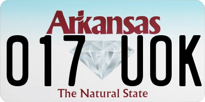 AR license plate 017UOK