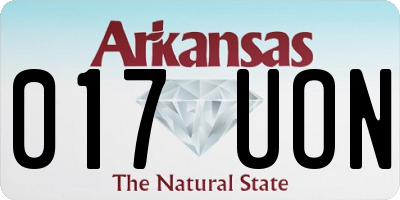 AR license plate 017UON