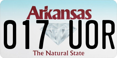 AR license plate 017UOR