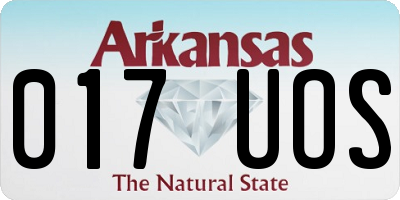 AR license plate 017UOS