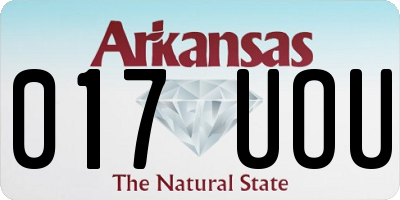 AR license plate 017UOU