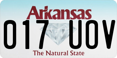 AR license plate 017UOV