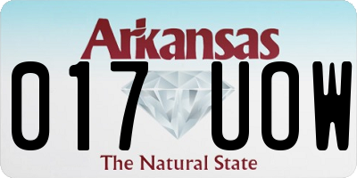 AR license plate 017UOW