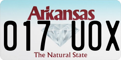 AR license plate 017UOX