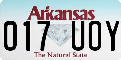 AR license plate 017UOY