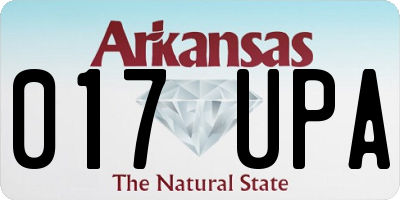 AR license plate 017UPA