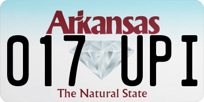 AR license plate 017UPI