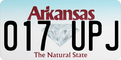 AR license plate 017UPJ