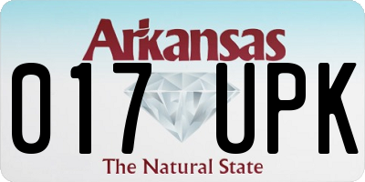 AR license plate 017UPK
