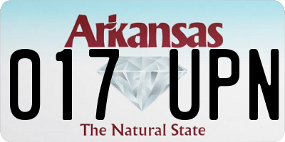 AR license plate 017UPN