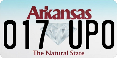 AR license plate 017UPO