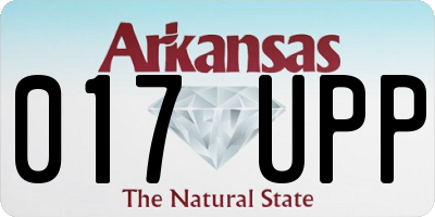 AR license plate 017UPP