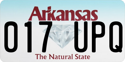 AR license plate 017UPQ