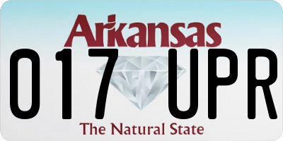 AR license plate 017UPR