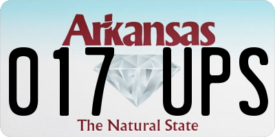 AR license plate 017UPS