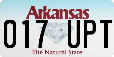 AR license plate 017UPT