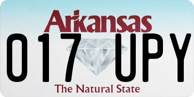 AR license plate 017UPY