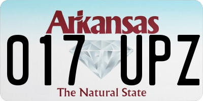 AR license plate 017UPZ