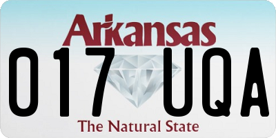 AR license plate 017UQA
