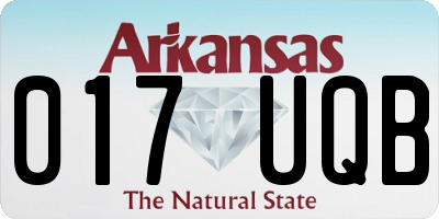 AR license plate 017UQB