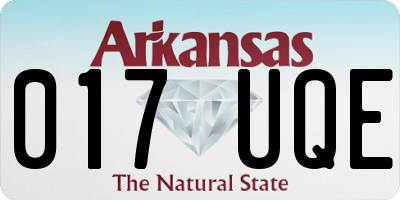 AR license plate 017UQE