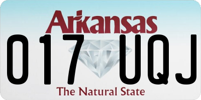 AR license plate 017UQJ