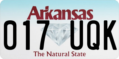 AR license plate 017UQK