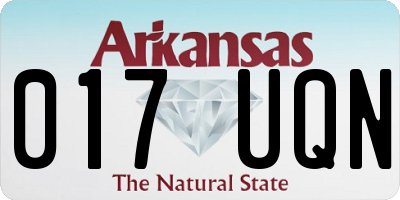 AR license plate 017UQN