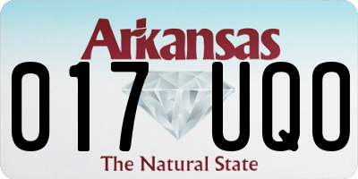 AR license plate 017UQO