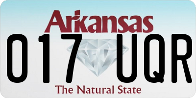 AR license plate 017UQR