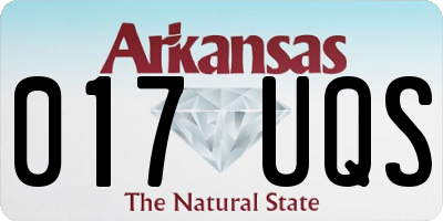 AR license plate 017UQS